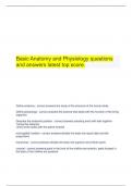 Basic Anatomy and Physiology questions and answers latest top score&period;