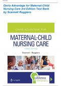 Davis Advantage for Maternal-Child Nursing Care 3rd Edition Test Bank by Scannell Ruggiero
