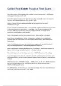 Colibri Real Estate Practice Final Exam