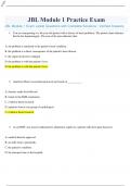 JBL Module 1 Exam Latest Questions with Complete Solutions &sol; Verified Answers