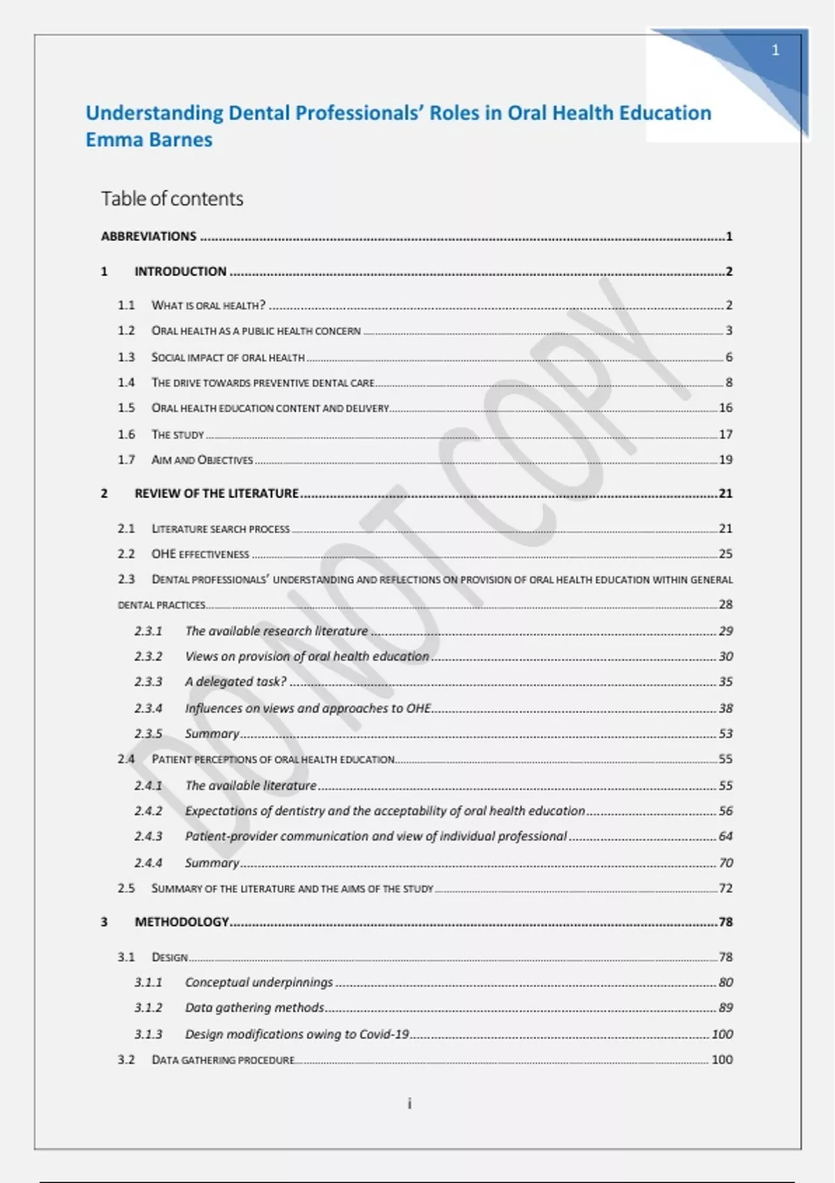 Understanding Dental Professionals’ Roles in Oral Health Education Emma ...