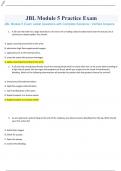 JBL Module 5 Exam Latest Questions with Complete Solutions &sol; Verified Answers