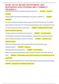 BASIC FETAL HEART MONITORING 2023  QUESTIONS AND ANSWERS 100&percnt; CORRECT  GRADED A&plus;