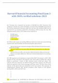 Harvard Financial Accounting Final Exam 3-with 100% verified solutions-2023