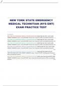 NEW YORK STATE EMERGENCY MEDICAL TECHNITIAN (NYS EMT) EXAM PRACTICE TEST