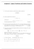 Laplace Transforms and Analytic Geometry Notes