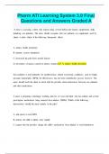 Pharm ATI Learning System 3&period;0 Final Questions and Answers Graded A