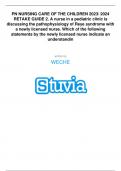 PN NURSING CARE OF THE CHILDREN 2023-2024 RETAKE GUIDE 2&period; A nurse in a pediatric clinic is discussing the pathophysiology of Reye syndrome with a newly licensed nurse&period; Which of the following statements by the newly licensed nurse indicate an understanding
