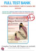 Maternal Child Nursing Care In Canada 2nd, 3rd Edition Perry Lowdermilk Test Bank