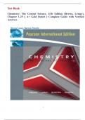 Chemistry (The Central Science), Edition 11, Brown, LeMay, Burstein,  Murphy, Woodward (Test Bank)