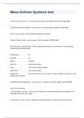 Mesa Airlines Systems test question n answers graded A+