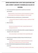 NR599 MIDTERM EXAM LATEST 2023 QUESTIONS AND 100% CORRECT ANSWERS CHAMBERLAIN COLLEGE OF NURSING