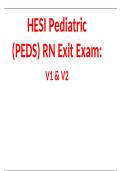 HESI Pediatric (PEDS) RN Exit Exam: V1 & V2