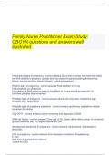  Family Nurse Practitioner Exam Study: OBGYN questions and answers well illustrated.