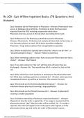 Rx 100 - Epic Willow Inpatient Basics 2024 &sol;78 Questions And Answers