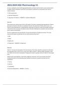 2023-20242023-2024 HESI Pharmacology V1 HESI Pharmacology V1