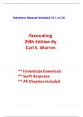 Solutions Manual Accounting, 29th Edition Warren (All Chapters included)
