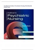 Test Bank For Keltner’s Psychiatric Nursing, 9th Edition By Debbie Steele complete guide A+