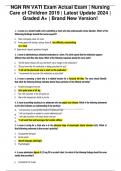 NGN RN VATI Exam Actual Exam &vert; Nursing Care of Children 2019 &vert; Latest Update 2024 &vert; Graded A&plus; &vert; Brand New Version&excl;