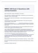 MMSC 438 Exam 2 Questions with correct Answers
