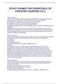 STUDY EXAMS FOR ESSENTIALS OF  PEDIATRIC NURSING CH 2