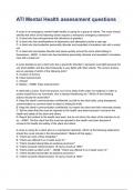 ATI Mental Health assessment questions and answers 2023/2024 ( already graded A+)