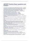 AMT&sol;RPT Practice Exam &vert; questions and answers 