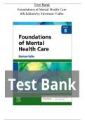 Test Bank for Foundations of Mental Health Care 8th Edition by Morrison Valfre | All Chapters | COMPLETE GUIDE A+