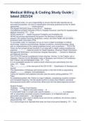 Medical Billing & Coding Study Guide &vert; latest 2023&sol;24   