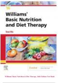 TEST BANK FOR Williams' Basic Nutrition & Diet Therapy, 16th Edition By Staci Nix McIntosh Chapter 1 - 23 C0mplete Guide 2023