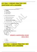 ATI TEAS 7 SCIENCE PRACTICE TEST QUESTIONS WITH ANSWERS