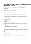 State of Texas Security Level II Certification Exam Questions & Answers&period;