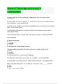 State of Texas Security Level II Certification Exam Questions & Answers 2023&sol;2024 &period;