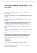 SHARP&sol;EO Quizzes & Ans Solved 100&percnt; Correct&excl;&excl;