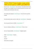 NTOA SWAT Team Leader exam review with correct answer &lpar;100&percnt; pass&rpar;2023&sol;24