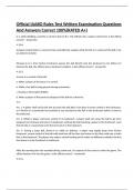 Official IAABO Rules Test Written Examination Questions And Answers Correct 100&percnt;&lpar;RATED A&plus;&rpar;Official IAABO Rules Test Written Examination Questions And Answers Correct 100&percnt;&lpar;RATED A&plus;&rpar;