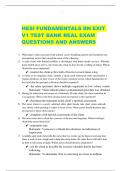 HESI FUNDAMENTALS RN EXIT V1 TEST BANK REAL EXAM  QUESTIONS AND ANSWERS