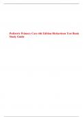 Pediatric Primary Care 4th Edition Richardson Test Bank Study Guide