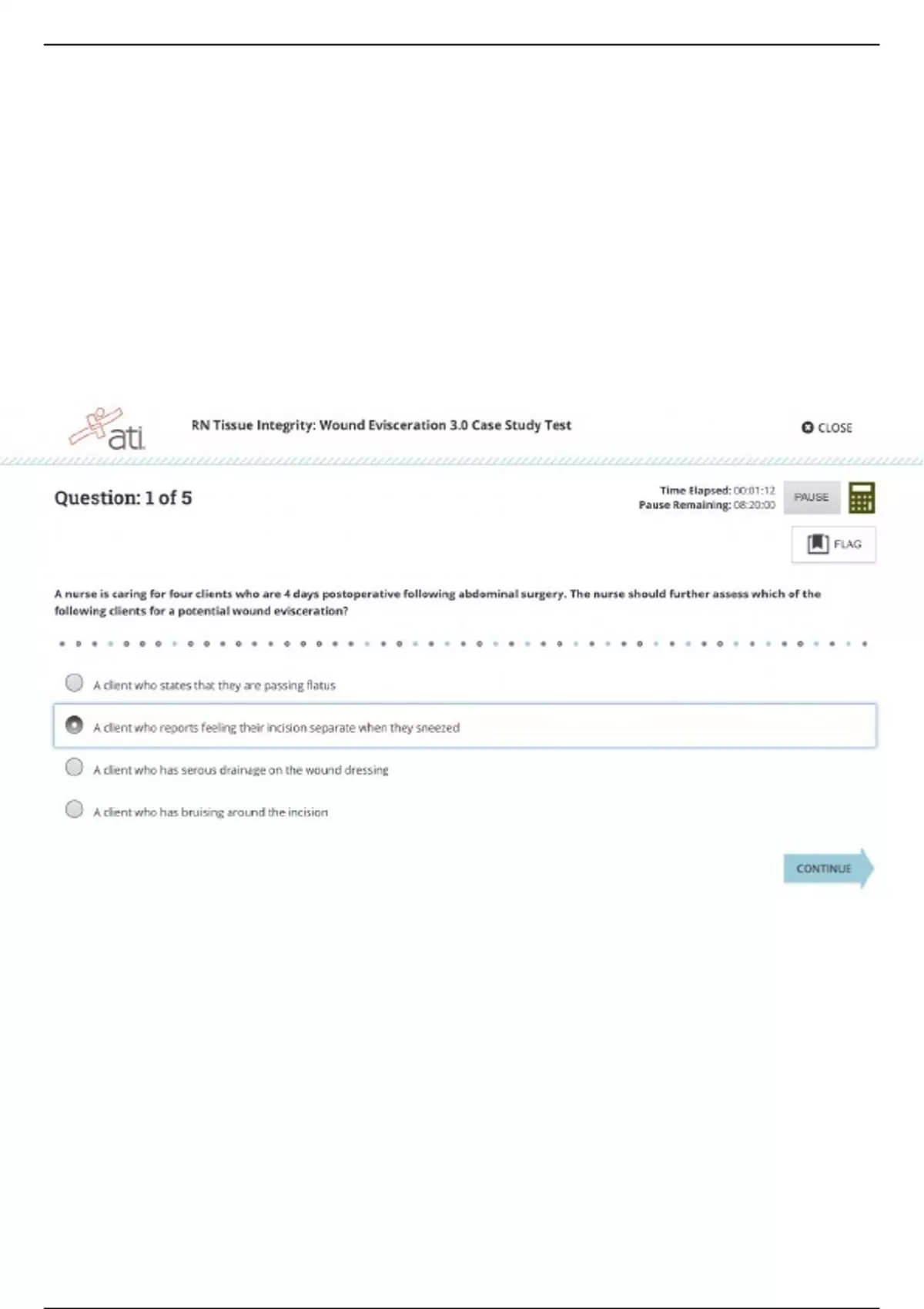 ATI VIDEO CASE STUDIES RN 3.0 RN TISSUE INTEGRITY WOUND EVISCERATION 3