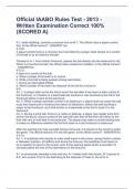 Official IAABO Rules Test - 2013 - Written Examination Correct 100&percnt;&lpar;SCORED A&rpar;