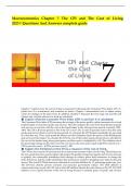 Macroeconomics Chapter 7 The CPI and The Cost of Living 2023||Questions And Answers complete guide