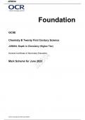 OCR GCSE Chemistry B Paper 4 Higher tier Twenty First Century Science (J258/04) Mark Scheme for June 2023