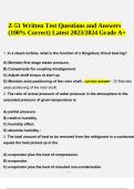 Z-51 Written Test Questions and Answers Latest 2023/2024 (Grade 100%)