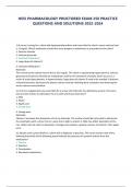 LATEST HESI PHARMACOLOGY PROCTORED EXAM 250 PRACTICE QUESTIONS AND SOLUTIONS 2023-24
