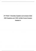 ATI TEAS 7 Chemistry Questions and answers 2022-2023 Questions and 100% Verified Correct Answers Graded A+