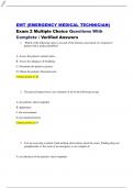 EMT &lpar;EMERGENCY MEDICAL TECHNICIAN&rpar; Exam 2 Multiple Choice Questions With Complete &sol; Verified Answers