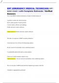 EMT &lpar;EMERGENCY MEDICAL TECHNICIAN&rpar; EMT-BASIC EXAM 3 with Complete Rationale &sol; Verified Answers