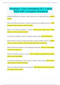 Prophecy Core mandatory III 3 Latest 2022 with Complete Solutions