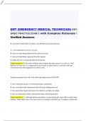 EMT &lpar;EMERGENCY MEDICAL TECHNICIAN&rpar; EMT-BASIC PRACTICE EXAM 3 with Complete Rationale &sol; Verified Answers