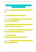 Property and Casualty Questions and Answers Graded A&plus;